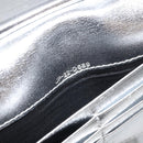 Salvatore Ferragamo Shoulder Wallet Leather 2way Silver Auth 168042-12