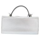 Salvatore Ferragamo Shoulder Wallet Leather 2way Silver Auth 168042-2