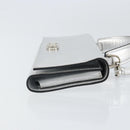 Salvatore Ferragamo Shoulder Wallet Leather 2way Silver Auth 168042-3