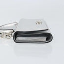 Salvatore Ferragamo Shoulder Wallet Leather 2way Silver Auth 168042-4