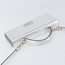 Salvatore Ferragamo Shoulder Wallet Leather 2way Silver Auth 168042-6