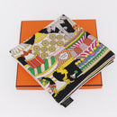HERMES Carre 90 Scarf ""La Patisserie Francaise"" Silk Black Auth 168044SAM-12