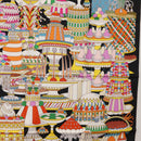 HERMES Carre 90 Scarf ""La Patisserie Francaise"" Silk Black Auth 168044SAM-7