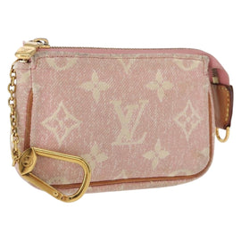 LOUIS VUITTON Monogram Jaguar Micro Pouches Coin Purse Pink M81176 Auth 168045