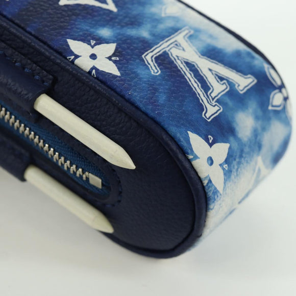 LOUIS VUITTON Bandana Golf Andrews Golf Ball Case Blue GI0768 LV Auth 168047SAM