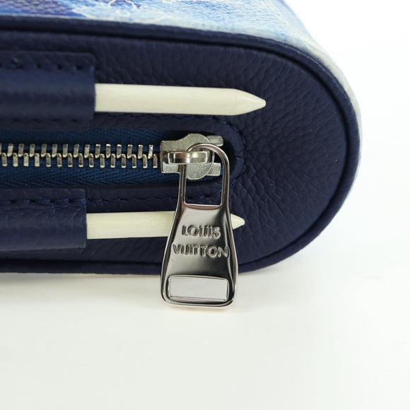 LOUIS VUITTON Bandana Golf Andrews Golf Ball Case Blue GI0768 LV Auth 168047SAM