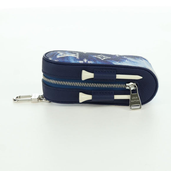 LOUIS VUITTON Bandana Golf Andrews Golf Ball Case Blue GI0768 LV Auth 168047SAM