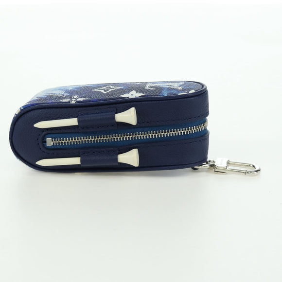 LOUIS VUITTON Bandana Golf Andrews Golf Ball Case Blue GI0768 LV Auth 168047SAM
