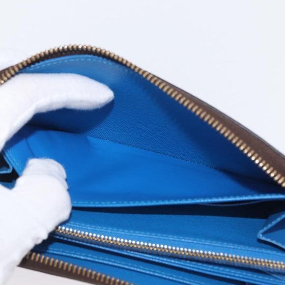 LOUIS VUITTON Monogram Yayoi Kusama Zippy Wallet Blue M60448 LV Auth 168048SAV