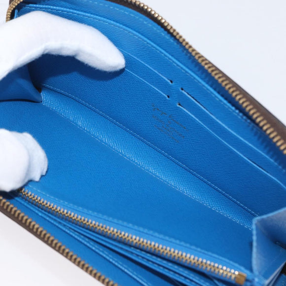 LOUIS VUITTON Monogram Yayoi Kusama Zippy Wallet Blue M60448 LV Auth 168048SAV
