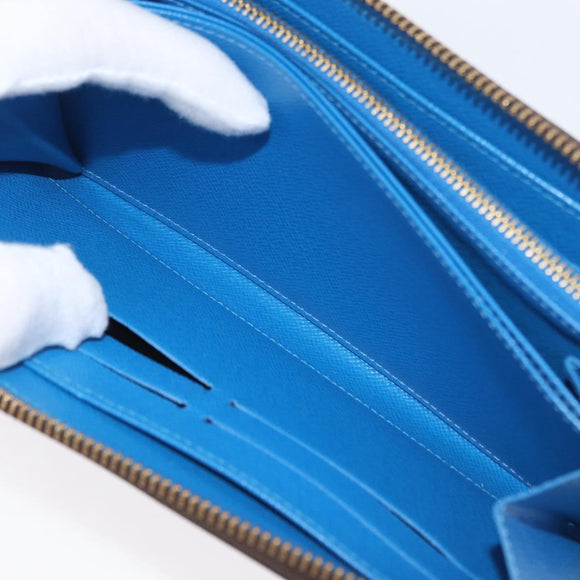 LOUIS VUITTON Monogram Yayoi Kusama Zippy Wallet Blue M60448 LV Auth 168048SAV