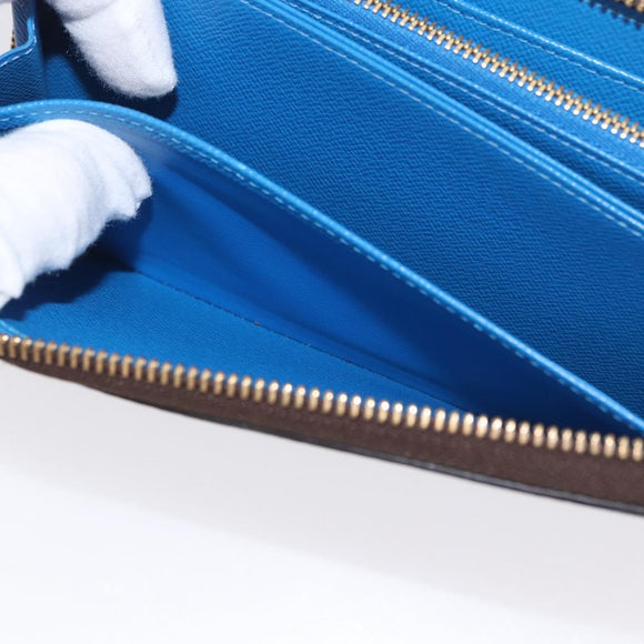 LOUIS VUITTON Monogram Yayoi Kusama Zippy Wallet Blue M60448 LV Auth 168048SAV