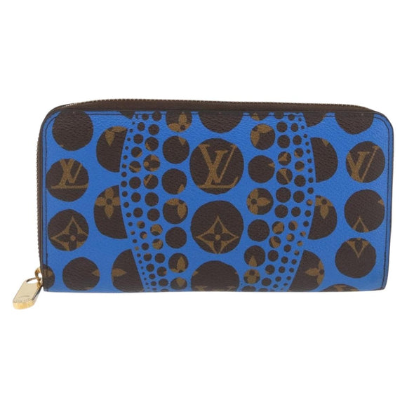 LOUIS VUITTON Monogram Yayoi Kusama Zippy Wallet Blue M60448 LV Auth 168048SAV