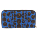 LOUIS VUITTON Monogram Yayoi Kusama Zippy Wallet Blue M60448 LV Auth 168048SAV-2