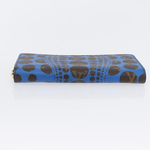 LOUIS VUITTON Monogram Yayoi Kusama Zippy Wallet Blue M60448 LV Auth 168048SAV