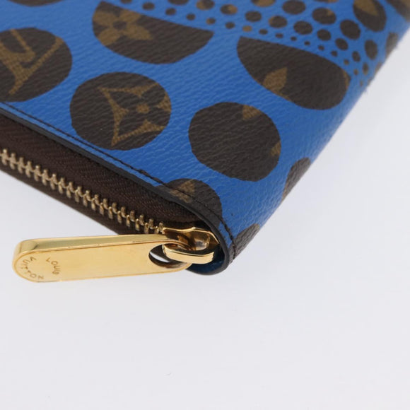 LOUIS VUITTON Monogram Yayoi Kusama Zippy Wallet Blue M60448 LV Auth 168048SAV