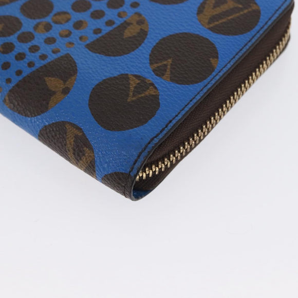 LOUIS VUITTON Monogram Yayoi Kusama Zippy Wallet Blue M60448 LV Auth 168048SAV