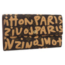 LOUIS VUITTON Graffiti Porte Monnaie Credit Wallet Orange M92190 Auth 168049SAV-1