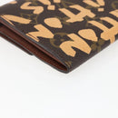 LOUIS VUITTON Graffiti Porte Monnaie Credit Wallet Orange M92190 Auth 168049SAV-16