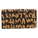 LOUIS VUITTON Graffiti Porte Monnaie Credit Wallet Orange M92190 Auth 168049SAV-2