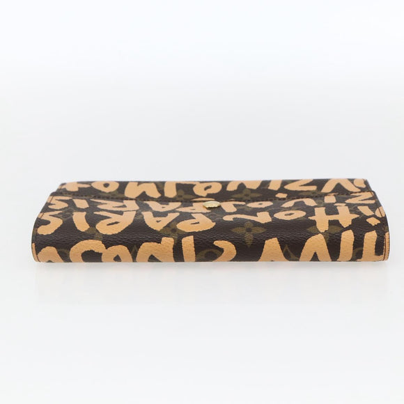 LOUIS VUITTON Graffiti Porte Monnaie Credit Wallet Orange M92190 Auth 168049SAV