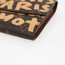 LOUIS VUITTON Graffiti Porte Monnaie Credit Wallet Orange M92190 Auth 168049SAV-7
