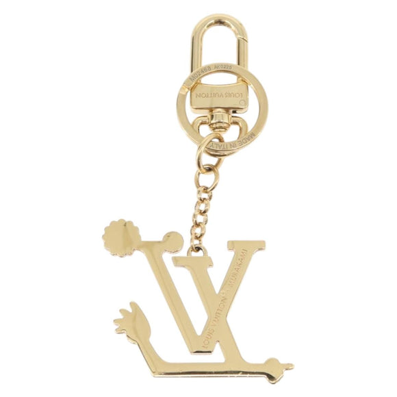 LOUIS VUITTON LV Iconic Superflat Charm metal Gold Tone M02468 LV Auth 168053SAM
