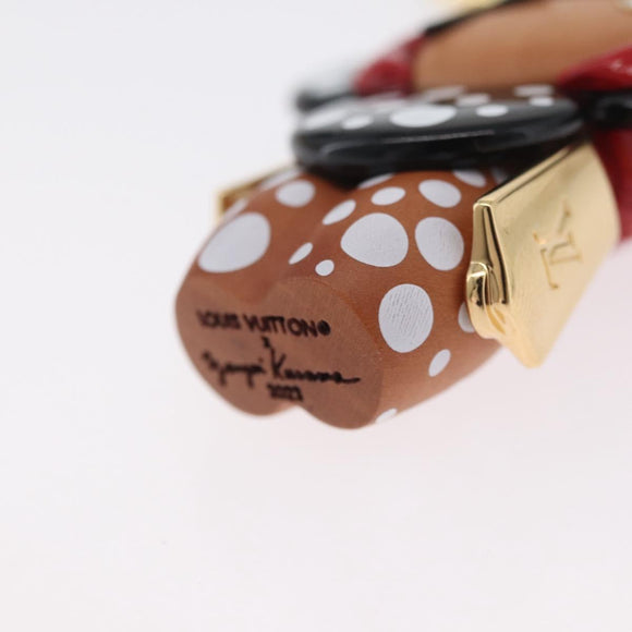 LOUIS VUITTON LV x YK Porte Cles Vivienne Charm metal Black M01145 Auth 168054SM