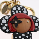 LOUIS VUITTON LV x YK Porte Cles Vivienne Charm metal Black M01145 Auth 168054SM-10