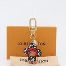 LOUIS VUITTON LV x YK Porte Cles Vivienne Charm metal Black M01145 Auth 168054SM-12