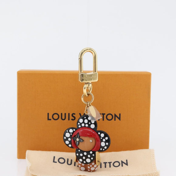 LOUIS VUITTON LV x YK Porte Cles Vivienne Charm metal Black M01145 Auth 168054SM