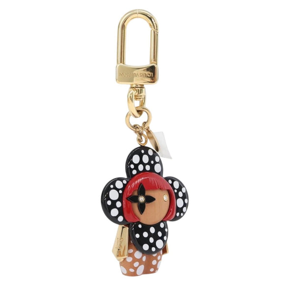 LOUIS VUITTON LV x YK Porte Cles Vivienne Charm metal Black M01145 Auth 168054SM