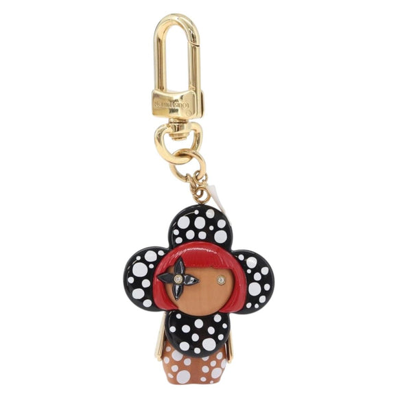 LOUIS VUITTON LV x YK Porte Cles Vivienne Charm metal Black M01145 Auth 168054SM