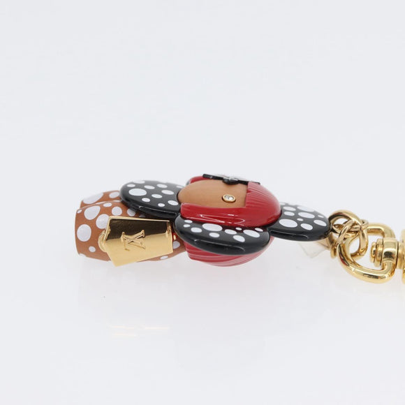 LOUIS VUITTON LV x YK Porte Cles Vivienne Charm metal Black M01145 Auth 168054SM
