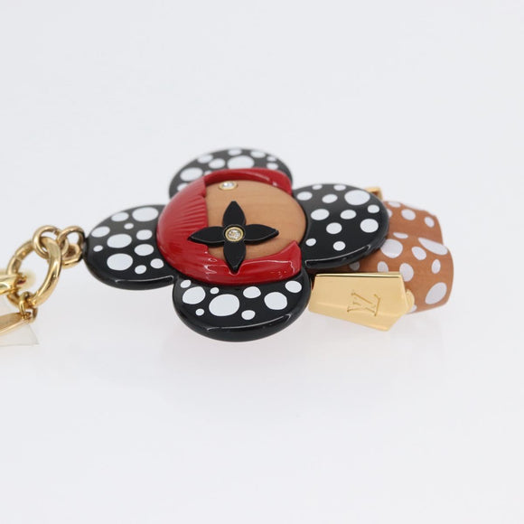 LOUIS VUITTON LV x YK Porte Cles Vivienne Charm metal Black M01145 Auth 168054SM