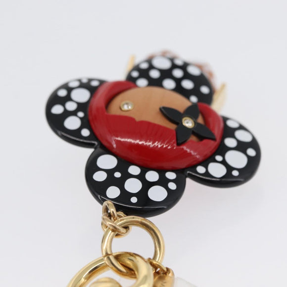 LOUIS VUITTON LV x YK Porte Cles Vivienne Charm metal Black M01145 Auth 168054SM