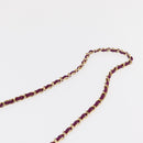 CHANEL Matelasse Chain Shoulder Bag Suede Purple Gold CC Auth 168060-8
