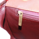 CHANEL Chain Matelasse 23 Shoulder Bag Lamb Skin Red Gold CC Auth 168061V-23