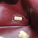 CHANEL Chain Matelasse 23 Shoulder Bag Lamb Skin Red Gold CC Auth 168061V-25