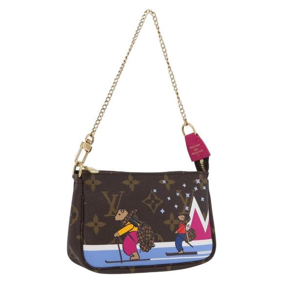 LOUIS VUITTON Monogram Ski Bear Mini Pochette Accessoires Pouch M67769 168066SAM