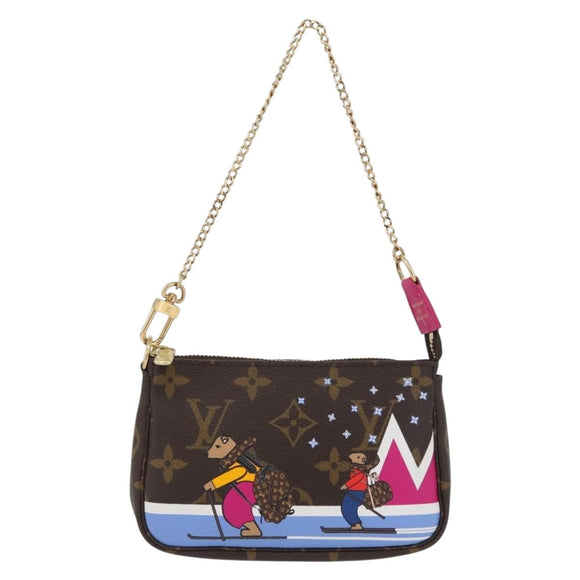 LOUIS VUITTON Monogram Ski Bear Mini Pochette Accessoires Pouch M67769 168066SAM