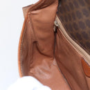 CELINE Macadam Canvas Shoulder Bag PVC Leather Brown Gold Auth 168071-20