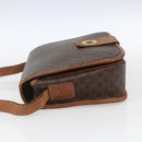 CELINE Macadam Canvas Shoulder Bag PVC Leather Brown Gold Auth 168071-3