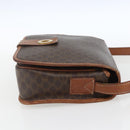 CELINE Macadam Canvas Shoulder Bag PVC Leather Brown Gold Auth 168071-4