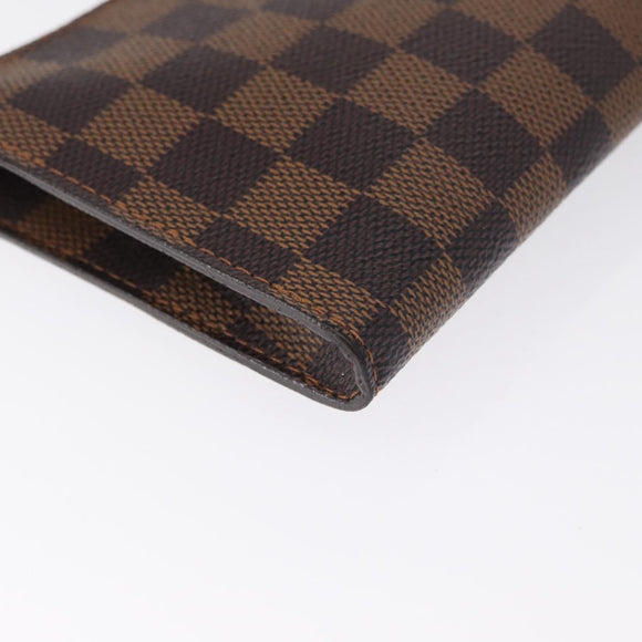 LOUIS VUITTON Damier Ebene Marais Pouch LV Auth 168080