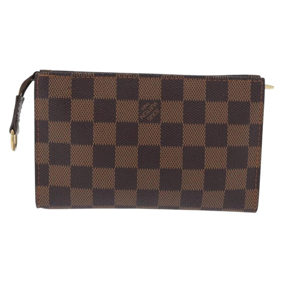 LOUIS VUITTON Damier Ebene Marais Pouch LV Auth 168080