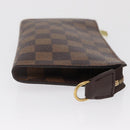 LOUIS VUITTON Damier Ebene Marais Pouch LV Auth 168080-3