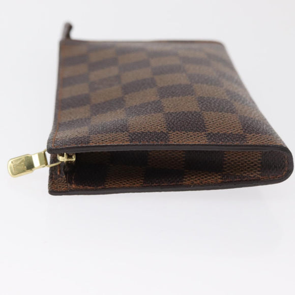 LOUIS VUITTON Damier Ebene Marais Pouch LV Auth 168080