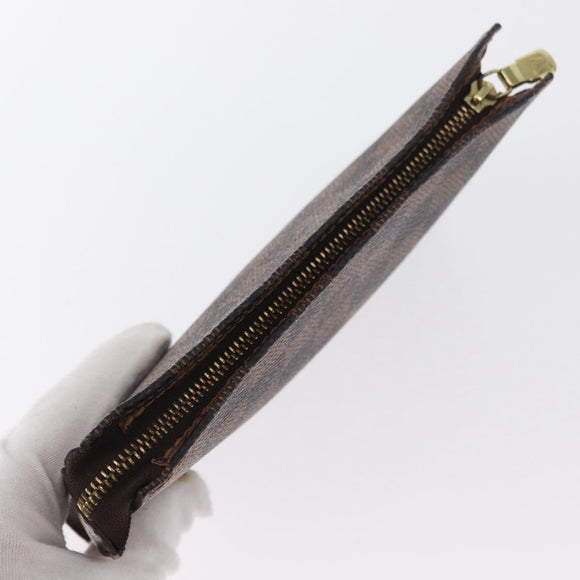 LOUIS VUITTON Damier Ebene Marais Pouch LV Auth 168080