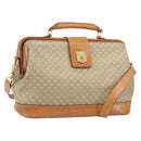 CELINE Macadam Canvas Hand Bag PVC 2way Beige Gold Auth 168082-1